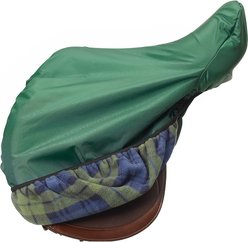 Centaur Close Contact Fleece Lining Horse Saddle Cover, Green, 20 x 20 x 40-in