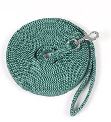 Centaur Cushion Padded Horse Lunge Line, 25-ft, Aqua/Grey