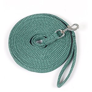 Centaur Cushion Padded Horse Lunge Line, 25-ft, Aqua/Grey