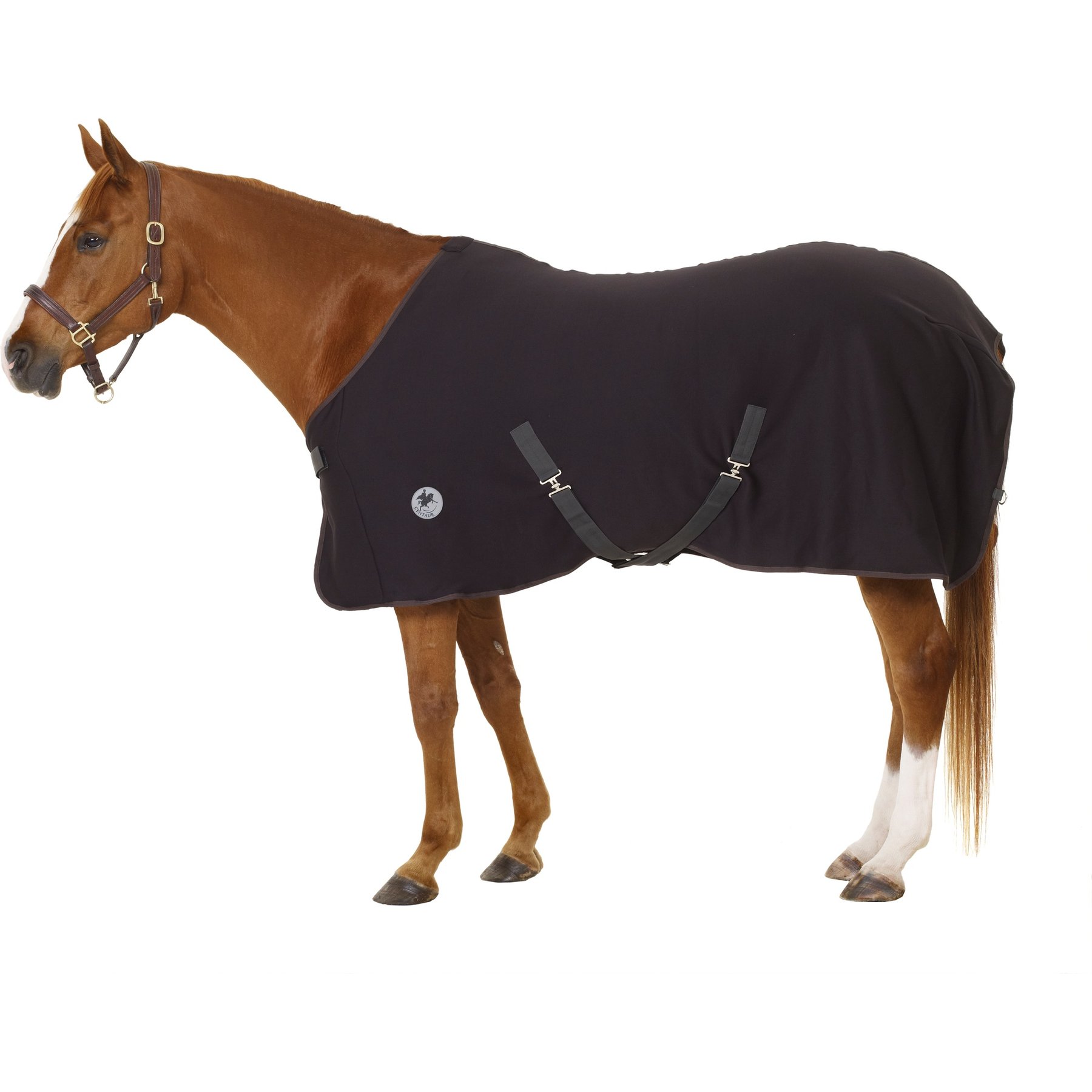 Centaur Turbo-Dry Horse Cooler with Surcingles, Black, Horse