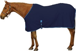 Centaur Turbo-Dry Horse Cooler with Surcingles, Navy, Horse