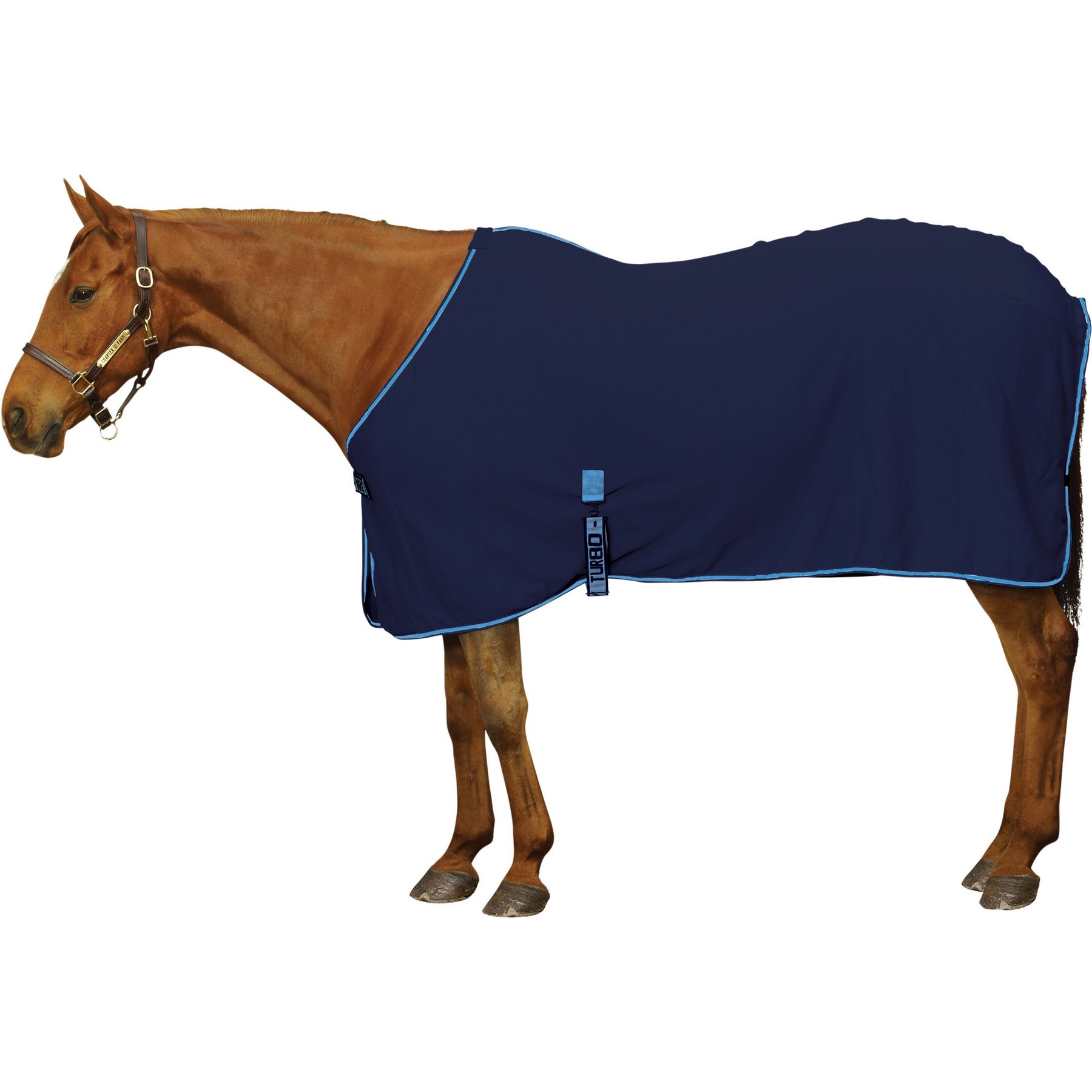 Centaur Turbo-Dry Horse Cooler with Surcingles, Navy, X-Large Horse