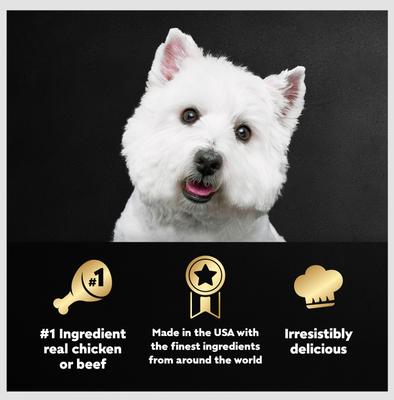 Show full view: Cesar Bacon Feast Loaf & Topper Variety Pack Small Breed Adult Wet Dog Food Trays, 3.5-oz, case of 12 slide 5 of 12