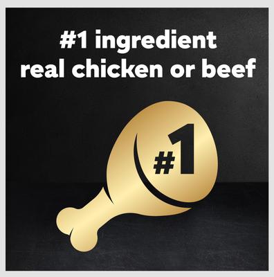 Show full view: Cesar Bacon Feast Loaf & Topper Variety Pack Small Breed Adult Wet Dog Food Trays, 3.5-oz, case of 12 slide 6 of 12