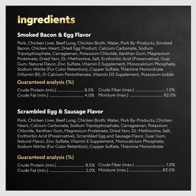 Show full view: Cesar Breakfast Classic Loaf in Sauce Variety Pack Small Breed Adult Wet Dog Food Trays, 3.5-oz, case of 12 slide 7 of 12