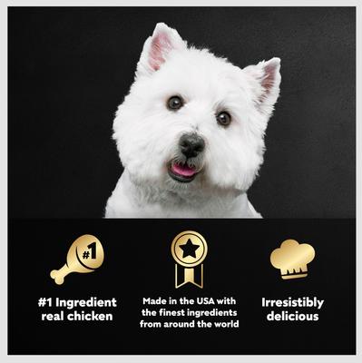 Show full view: Cesar Classic Loaf in Sauce Chicken & Liver Recipe Grain-Free Small Breed Adult Wet Dog Food Trays, 3.5-oz, case of 24 slide 6 of 12