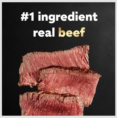 Show full view: Cesar Classic Loaf in Sauce Filet Mignon & Porterhouse Steak Flavors Variety Pack Grain-Free Small Breed Adult Wet Dog Food Trays, 3.5-oz, case of 12 slide 5 of 12