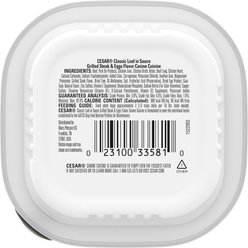 Cesar Classic Loaf in Sauce Grilled Steak & Eggs Flavor Small Breed Adult Wet Dog Food Trays, 3.5-oz, case of 24 slide 2 of 9
