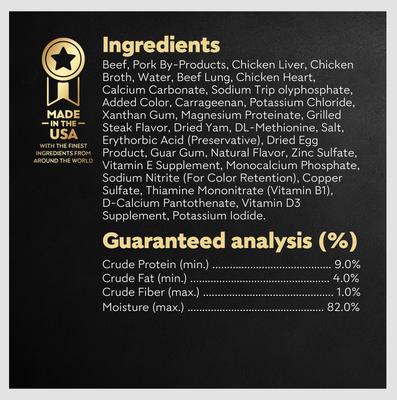 Show full view: Cesar Classic Loaf in Sauce Grilled Steak & Eggs Flavor Small Breed Adult Wet Dog Food Trays, 3.5-oz, case of 24 slide 7 of 12