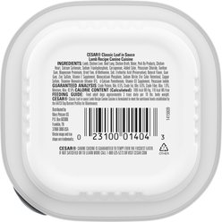 Cesar Classic Loaf in Sauce Lamb Recipe Grain-Free Small Breed Adult Wet Dog Food Trays, 3.5-oz, case of 24 slide 2 of 9