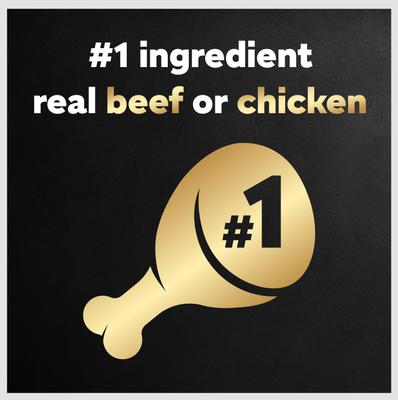 Show full view: Cesar Classic Loaf in Sauce Top Sirloin & Grilled Chicken Flavors Variety Pack Grain-Free Small Breed Adult Wet Dog Food Trays, 3.5-oz, case of 12 slide 5 of 12