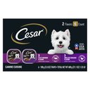 Cesar Classic Loaf in Sauce Variety Pack Adult Filet Mignon & Grilled Chicken Wet Dog Food Trays, 3.5-oz, 6 count