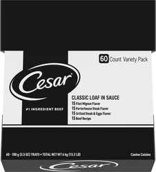 Cesar Classic Loaf in Sauce Variety Pack Small Breed Wet Dog Food, 3.5-oz tray, case of 60 slide 2 of 9
