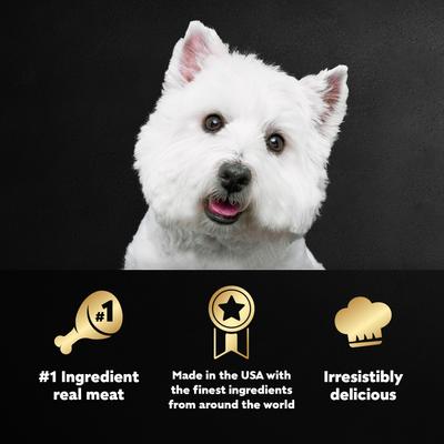 Show full view: Cesar Classics Filet Mignon Flavor in Meaty Juices Small Breed Wet Dog Food, 3.5-oz, case of 24 slide 6 of 9