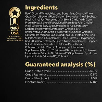 Show full view: Cesar Filet Mignon Flavor & Spring Vegetables Garnish Small Breed Dry Dog Food, 12-lb bag slide 7 of 12