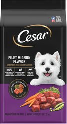 Cesar Filet Mignon Flavor & Spring Vegetables Garnish Small Breed Dry Dog Food, 2.7-lb bag