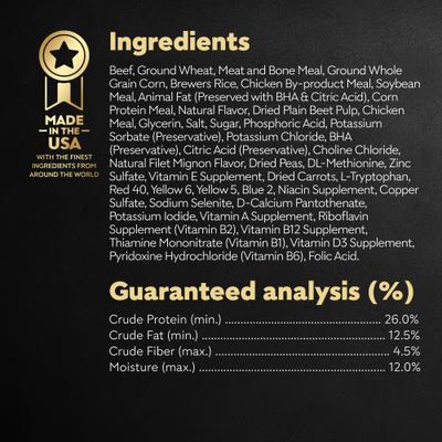 Show full view: Cesar Filet Mignon Flavor & Spring Vegetables Garnish Small Breed Dry Dog Food, 2.7-lb bag slide 7 of 12