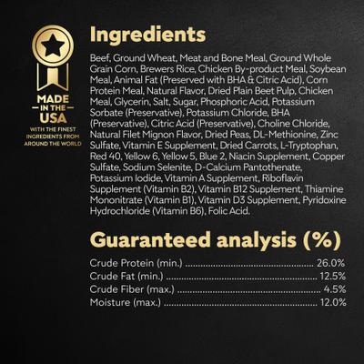 Show full view: Cesar Filet Mignon Flavor & Spring Vegetables Garnish Small Breed Dry Dog Food, 5-lb bag slide 7 of 12