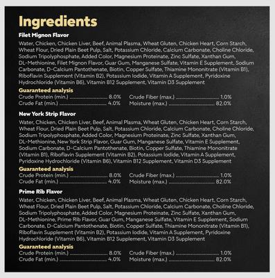 Show full view: Cesar Filets in Gravy Beef Flavors Variety Pack Small Breed Adult Wet Dog Food, 3.5-oz tray, case of 24 slide 7 of 12