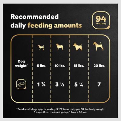 Show full view: Cesar Filets in Gravy Filet Mignon Flavor Small Breed Adult Wet Dog Food, 3.5-oz, case of 24 slide 8 of 12