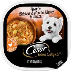 Cesar Home Delights Chicken & Noodle Dinner Adult Small Breed Wet Dog Food, 3.5-oz tray, case of 24