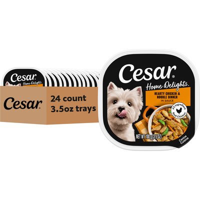 Cesar Cesar Home Delights Chicken & Noodle Dinner Adult Small Breed Wet Dog Food, 3.5-oz tray, case of 24