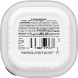 Cesar Home Delights Grilled New York Strip Flavor with Vegetables in Sauce Small Breed Adult Wet Dog Food, 3.5-oz, case of 24 slide 2 of 9