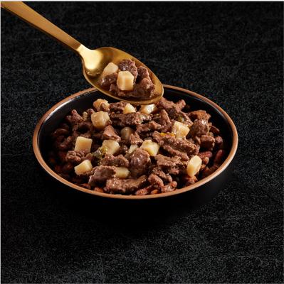 Show full view: Cesar Home Delights Pot Roast with Spring Vegetables Dinner in Sauce Small Breed Adult Wet Dog Food, 3.5-oz tray, case of 24 slide 4 of 12