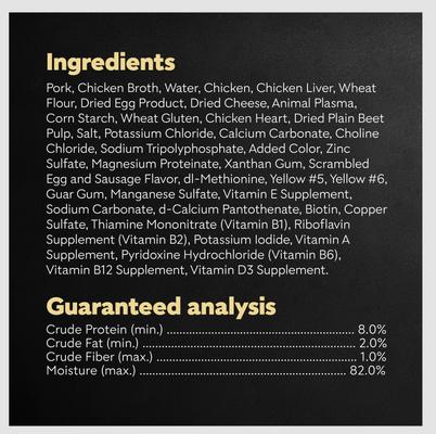 Show full view: Cesar Home Delights Sausage Flavor with Egg & Cheese in Gravy Small Breed Adult Wet Dog Food Trays, 3.5-oz, case of 24 slide 7 of 12