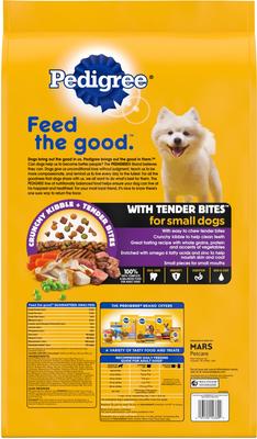 Show full view: Cesar Home Delights Slow Cooked Chicken & Vegetables & Beef Stew Variety Pack Food Trays + Pedigree Tender Bites Complete Nutrition Chicken & Steak Flavor Dry Dog Food slide 7 of 9