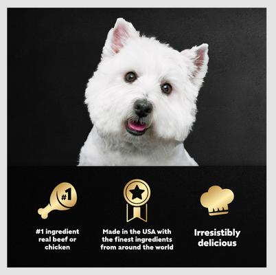 Show full view: Cesar Home Delights Slow Cooked Chicken & Vegetables & Beef Stew Variety Pack Small Breed Adult Wet Dog Food Trays, 3.5-oz, case of 12 slide 10 of 12