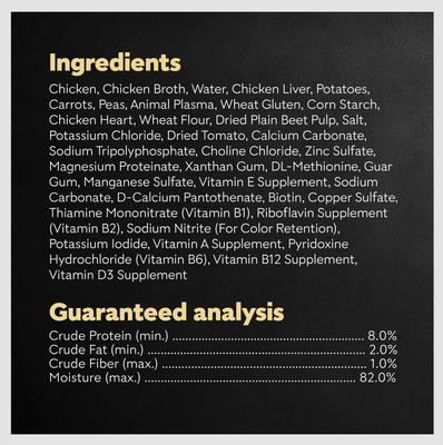 Show full view: Cesar Home Delights Slow Cooked Chicken & Vegetables Dinner in Sauce Small Breed Adult Wet Dog Food Trays, 3.5-oz, case of 24 slide 7 of 12