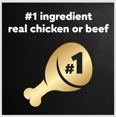 Show full view: Cesar Loaf in Sauce Rotisserie Chicken & Filet Mignon Flavors Variety Pack Grain-Free Small Breed Adult Wet Dog Food Trays, 3.5-oz, case of 12 slide 5 of 12