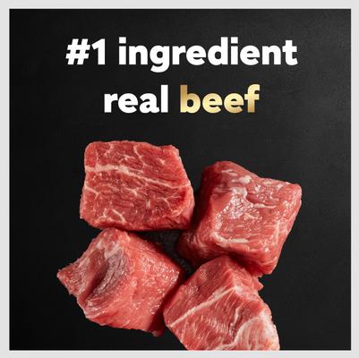 Show full view: Cesar Loaf & Topper in Sauce Angus Beef Flavor with Bacon & Cheese Grain-Free Small Breed Adult Wet Dog Food Trays, 3.5-oz, case of 24 slide 6 of 12