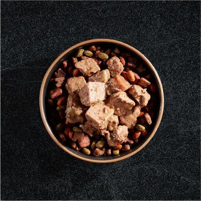 Show full view: Cesar Loaf & Topper in Sauce Filet Mignon Flavor with Bacon & Potato Grain-Free Small Breed Adult Wet Dog Food Trays, 3.5-oz, case of 24 slide 5 of 12