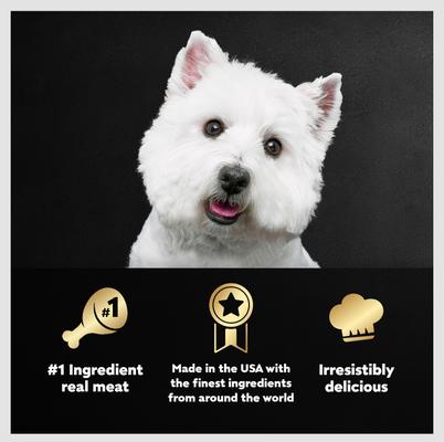 Show full view: Cesar Loaf & Topper in Sauce Filet Mignon Flavor with Bacon & Potato Grain-Free Small Breed Adult Wet Dog Food Trays, 3.5-oz, case of 24 slide 10 of 12