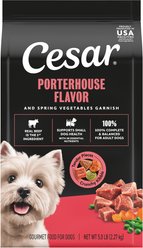 Cesar Porterhouse Flavor & Spring Vegetables Garnish Small Breed Adult Dry Dog Food, 5-lb bag slide 1 of 9