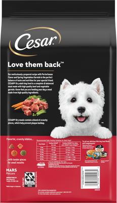 CESAR Porterhouse Flavor & Spring Vegetables Garnish Small Breed