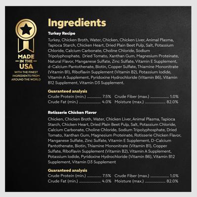 Show full view: Cesar Poultry Lovers Turkey & Chicken Filets in Gravy Variety Pack Small Breed Adult Wet Dog Food Trays, 3.5-oz, case of 12 slide 7 of 12