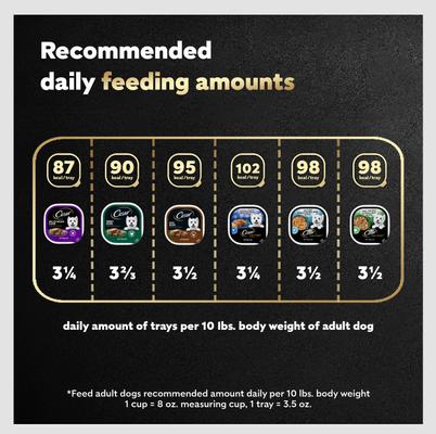 Show full view: Cesar Poultry Lovers Variety Pack Small Breed Adult Wet Dog Food Trays, 3.5-oz, case of 36 slide 9 of 11