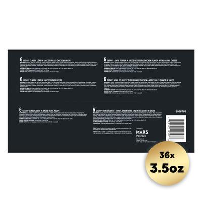 Show full view: Cesar Poultry Lovers Variety Pack Small Breed Adult Wet Dog Food Trays, 3.5-oz, case of 36 slide 3 of 11
