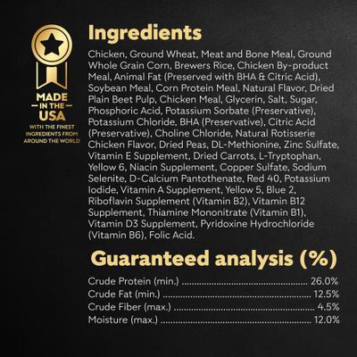 Show full view: Cesar Rotisserie Chicken Flavor & Spring Vegetables Garnish Small Breed Dry Dog Food, 12-lb bag slide 7 of 12