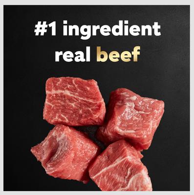 Show full view: Cesar Simply Crafted Beef, Chicken, Purple Potatoes, Peas & Carrots Adult Wet Dog Food Topper, 1.3-oz, case of 10 slide 6 of 11