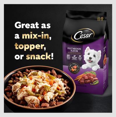 Show full view: Cesar Simply Crafted Chicken, Carrots & Green Beans Limited-Ingredient Wet Dog Food Topper, 1.3-oz, case of 10 slide 10 of 11
