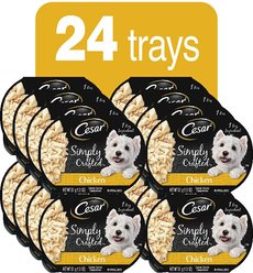 Cesar Simply Crafted Chicken Cuisine Complement Adult Wet Dog Food Topper, 1.3-oz tubs, case of 24 slide 2 of 8