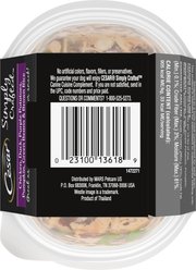 Cesar Simply Crafted Chicken, Duck, Purple Potatoes, Pumpkin, Green Beans & Brown Rice Adult Wet Dog Food Meal Topper, 1.3-oz tray, case of 10 slide 2 of 9