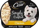 Cesar Simply Crafted Chicken Limited-Ingredient Wet Dog Food Topper, 1.3-oz, case of 10