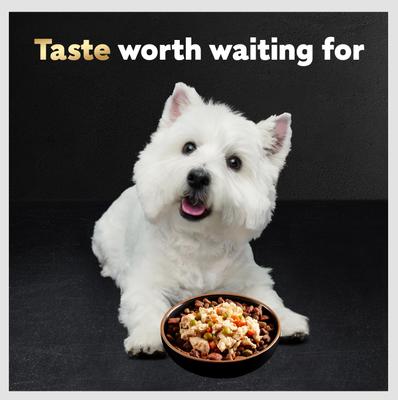 Show full view: Cesar Simply Crafted Chicken, Sweet Potato, Apple, Barley & Spinach Limited-Ingredient Adult Wet Dog Food Topper, 1.3-oz, case of 10 slide 5 of 11