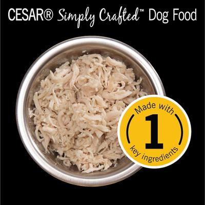 Show full view: Cesar Simply Crafted Chicken, Sweet Potato, Apple, Barley & Spinach Limited-Ingredient + Chicken Limited-Ingredient Wet Dog Food Topper slide 8 of 10