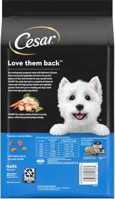 Show full view: Cesar Simply Crafted Chicken Wet Food Topper + Rotisserie Chicken Flavor & Spring Vegetables Garnish Dry Dog Food slide 7 of 9